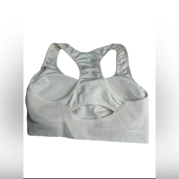 Racerback Sports Bra Removable Pad Size S Rene Rofe Nordstrom Rack Ivory/Cream - Picture 2 of 9
